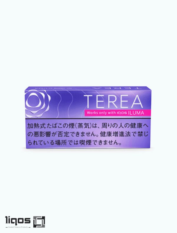 سیگار ترا پرپل منتول (purple menthol) ژاپنی، سیگار تریا پرپل منتول، Terea purple menthol چوب سیگار یا فیلتر مخصوص طعم انگور و بلوبری و منتول مناسب استفاده در دستگاه های آیکاس ایلوما