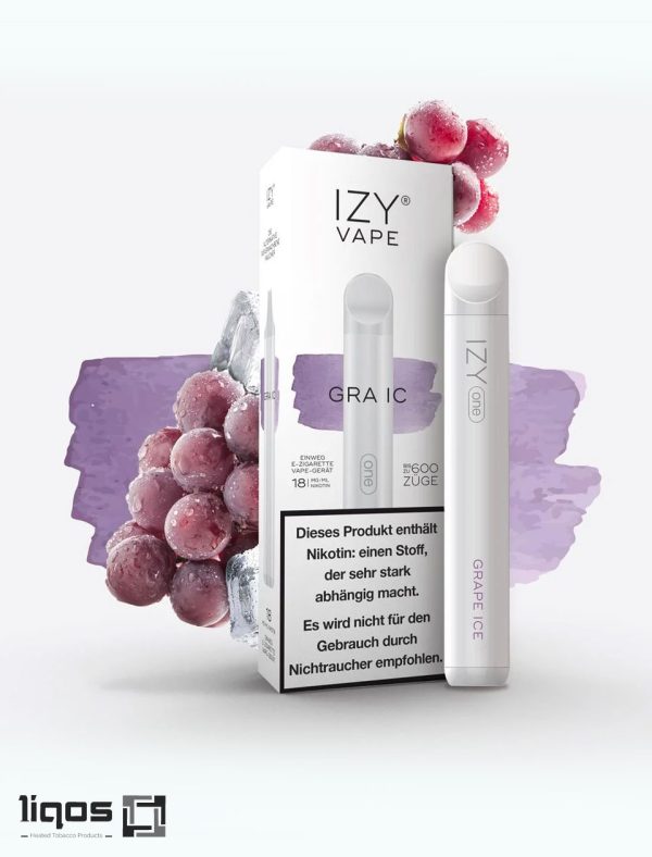پاد یک بار مصرف 600 پاف ایزی انگور یخ IZY-vape-Grape ice